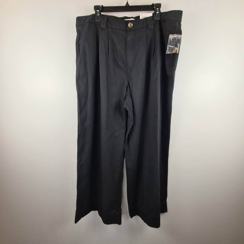 Sonoma Goods For Life Black Pleated Wide Leg Pants Plus Size 1X NWT Relaxed